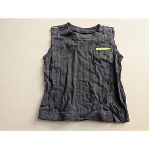 Wonder Nation Ribbed Charcoal Tank with Neon Accent – Size 6–9M